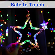 12 Stars LED Curtain String Lights with 8 Flashing Modes for Home Decoration, Diwali & Wedding LED Christmas Light Indoor and Outdoor Light ,Festival Decoration (Multicolor / With Box)