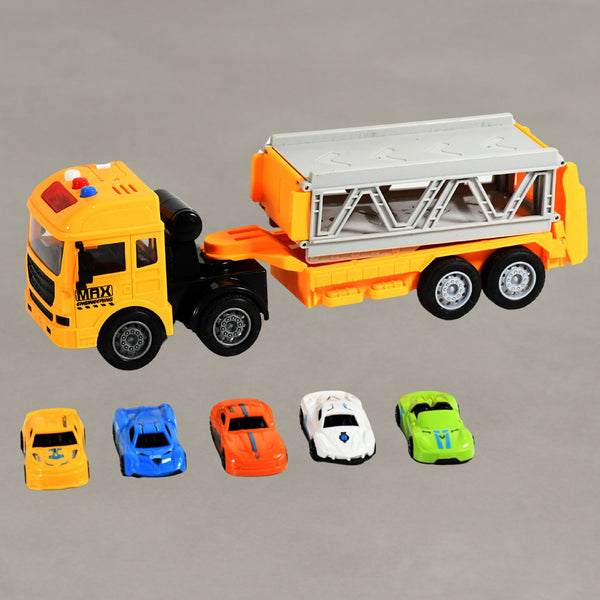 Realistic Long-Haul Toy Vehicle Transport Playset with Lights and Sound