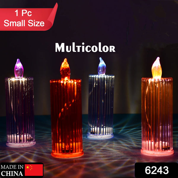 Big Simple Candles for Home Decoration, Crystal Candle Lights, Diwali (Multicolor)