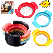 Multifunctional 3-in-1 Egg Cutter - Stainless Steel Slicing Tool with Durable Wires