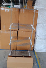3-Tier Foldable Stainless Steel Cloth Drying Stand with Wheels