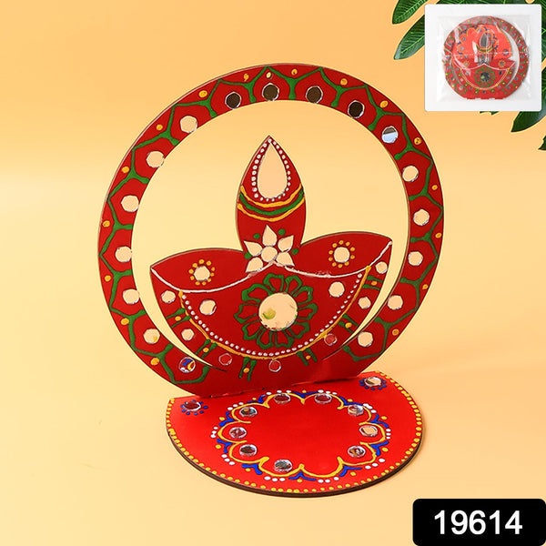 Traditional Wooden Handcrafted Diya Holder